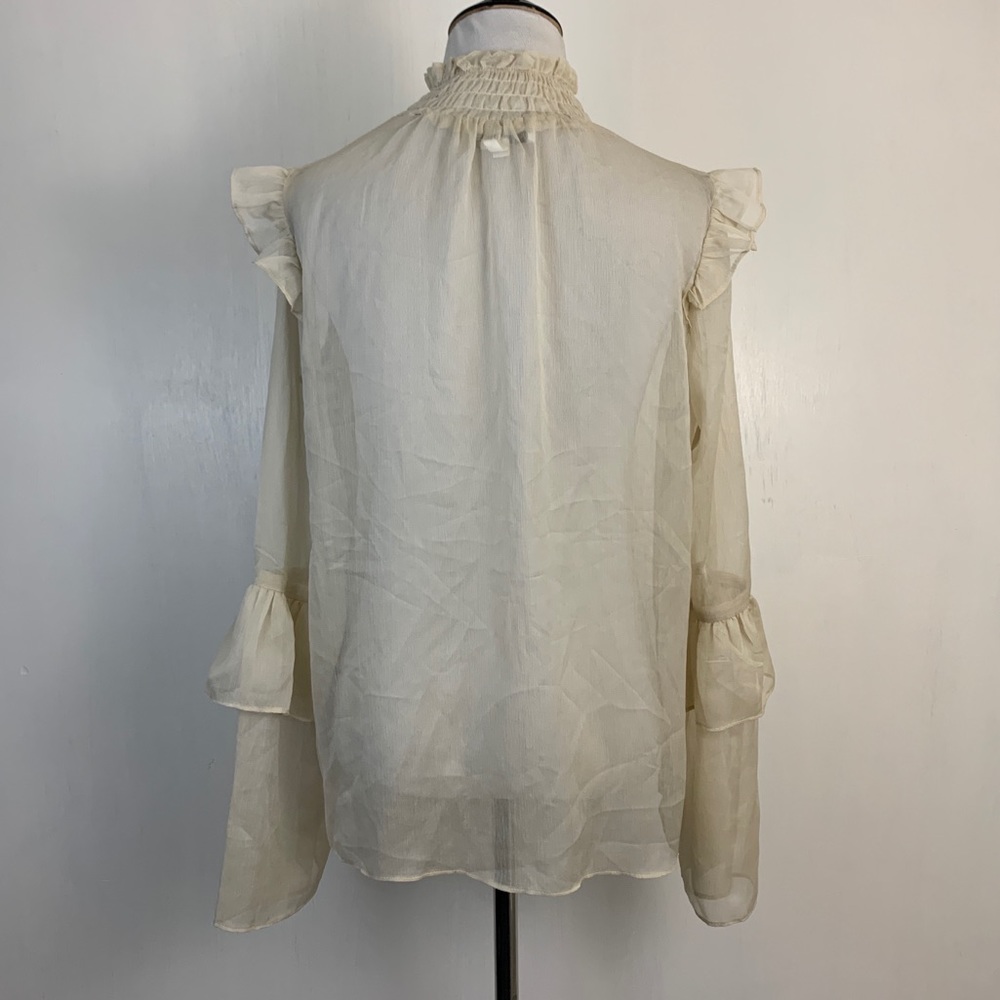 In The Style High Neck Ruffle Blouse - Picture 4 of 7